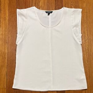Express White Cap Sleeve Blouse